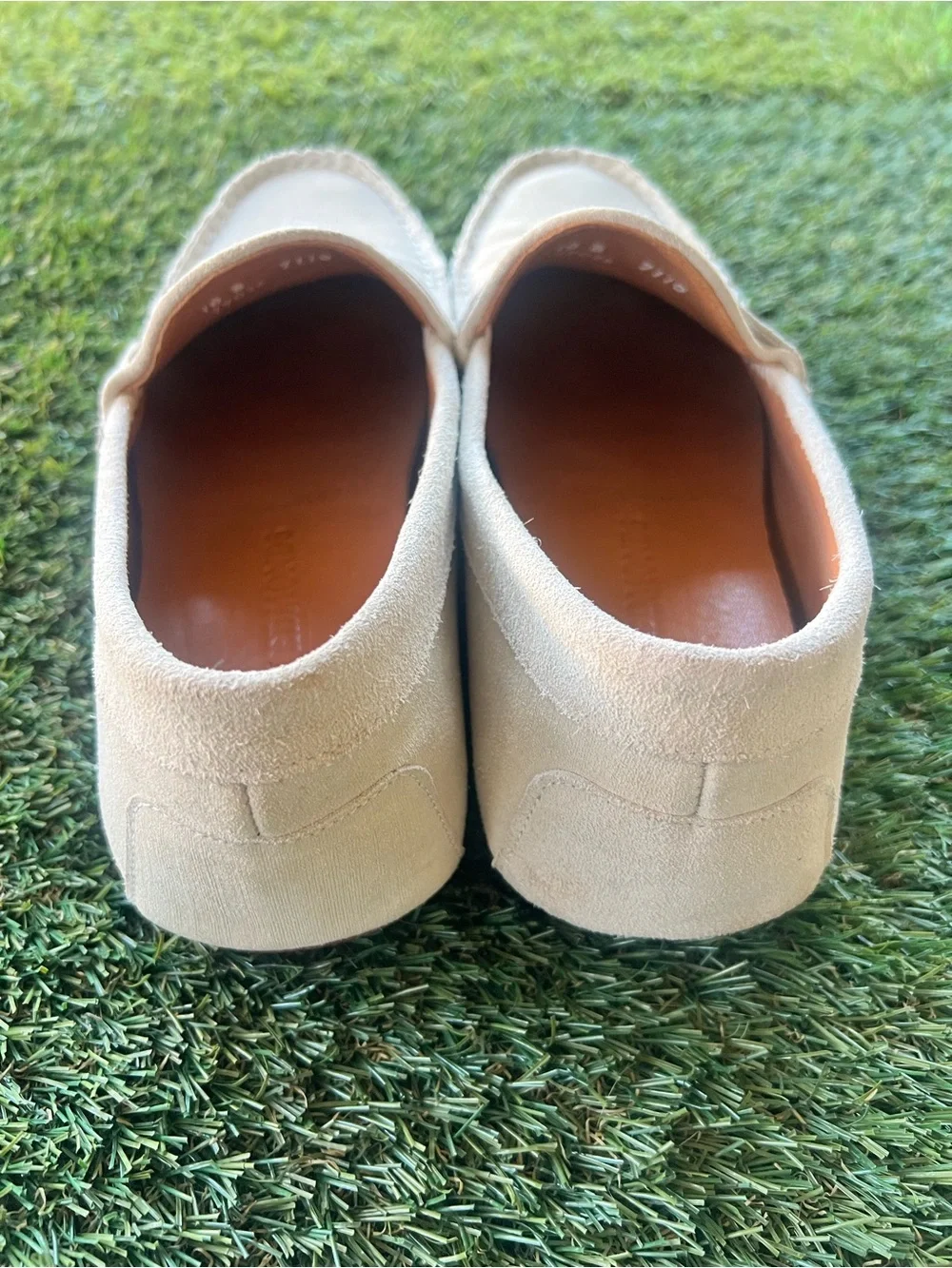 Allen Edmonds Men's Suede Penny Loafers in Light Beige